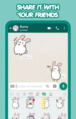 Lucky Bunny Stickers android App screenshot 0