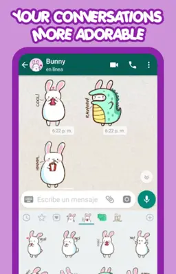 Lucky Bunny Stickers android App screenshot 1