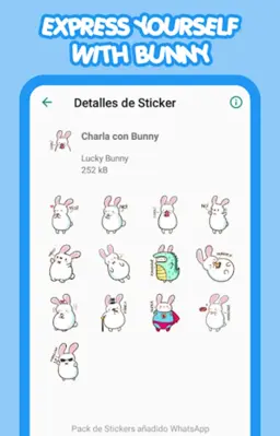 Lucky Bunny Stickers android App screenshot 3