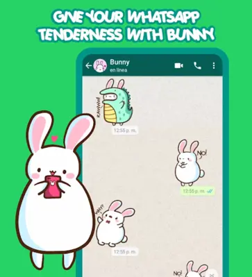 Lucky Bunny Stickers android App screenshot 5